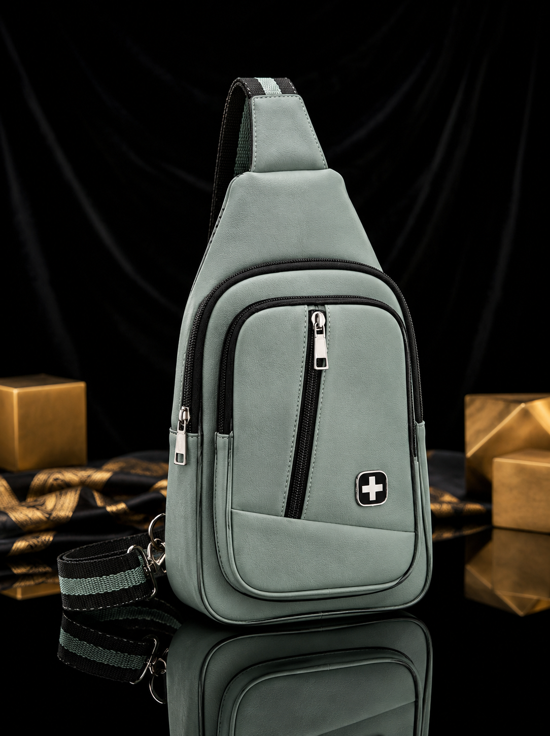 Pure leather crossbody sling bag