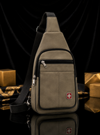 Pure leather crossbody sling bag